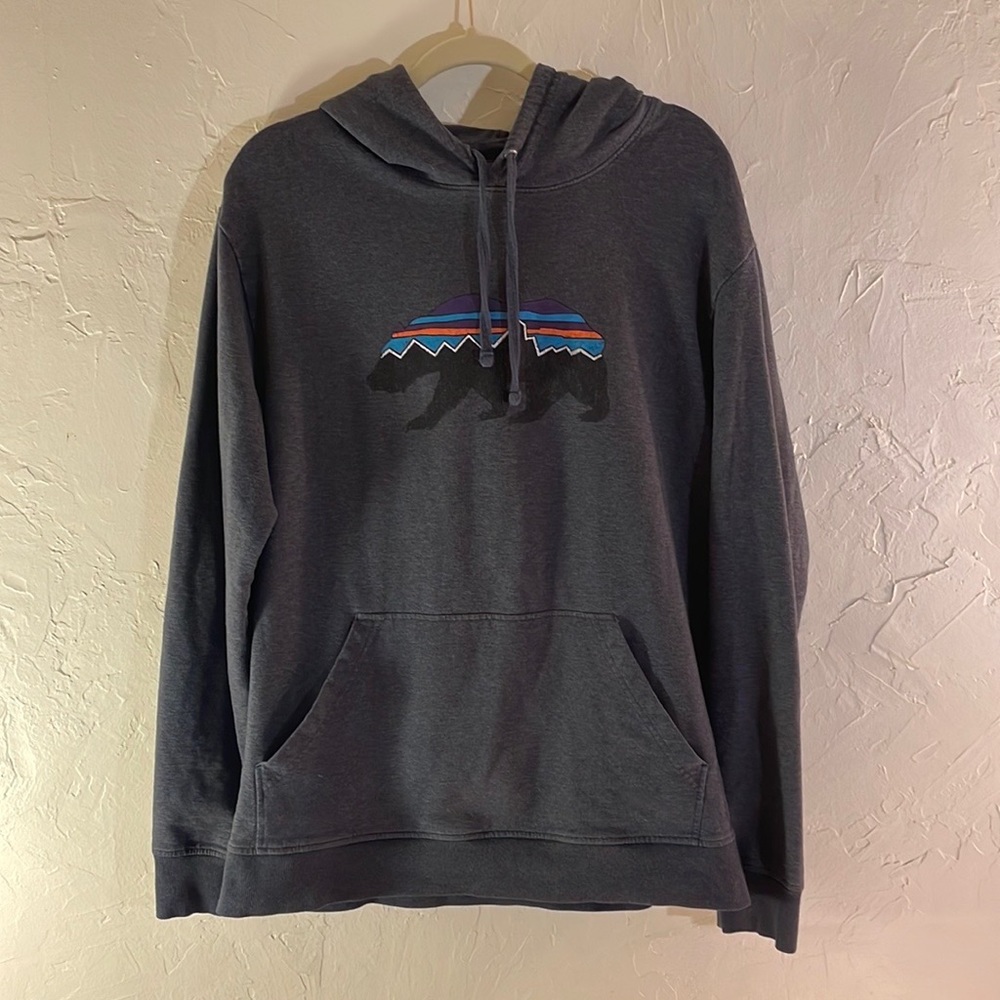 Patagonia Fitz Roy Bear Uprisal Hoodie Dark Gray Men’s M Hoodie